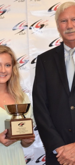 Student Athlete, Faith Sampson, Girls__ Tennis, Hickory HS w_CSC Pres Glenn Hampton