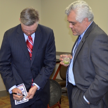 Michael Cuddyer Autographing for Stacy Cummings