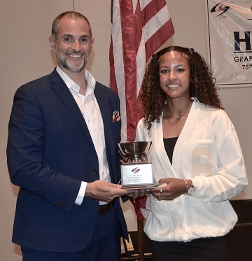 Student Athlete Sophie Rambo, Grassfield HS, Girls Outdoor Track w_Will Driscoll, CSC President