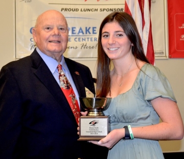 Student Athlete, Hanna Smith with CSC Pres Martin Oliver