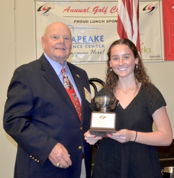 Student Athlete, Emily Malooly wMartin Oliver, CSC Pres