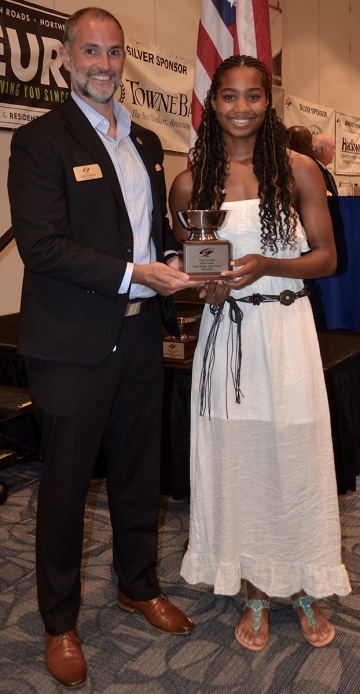 Student Athlete, Chase London, Girls Tennis, Great Bridge HS wWill Driscoll, CSC Pres