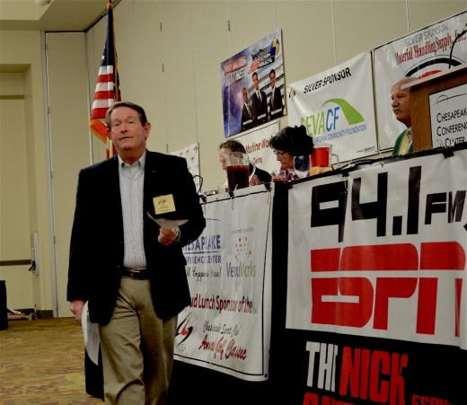 Bill Fink Hawking The Charity Bowl