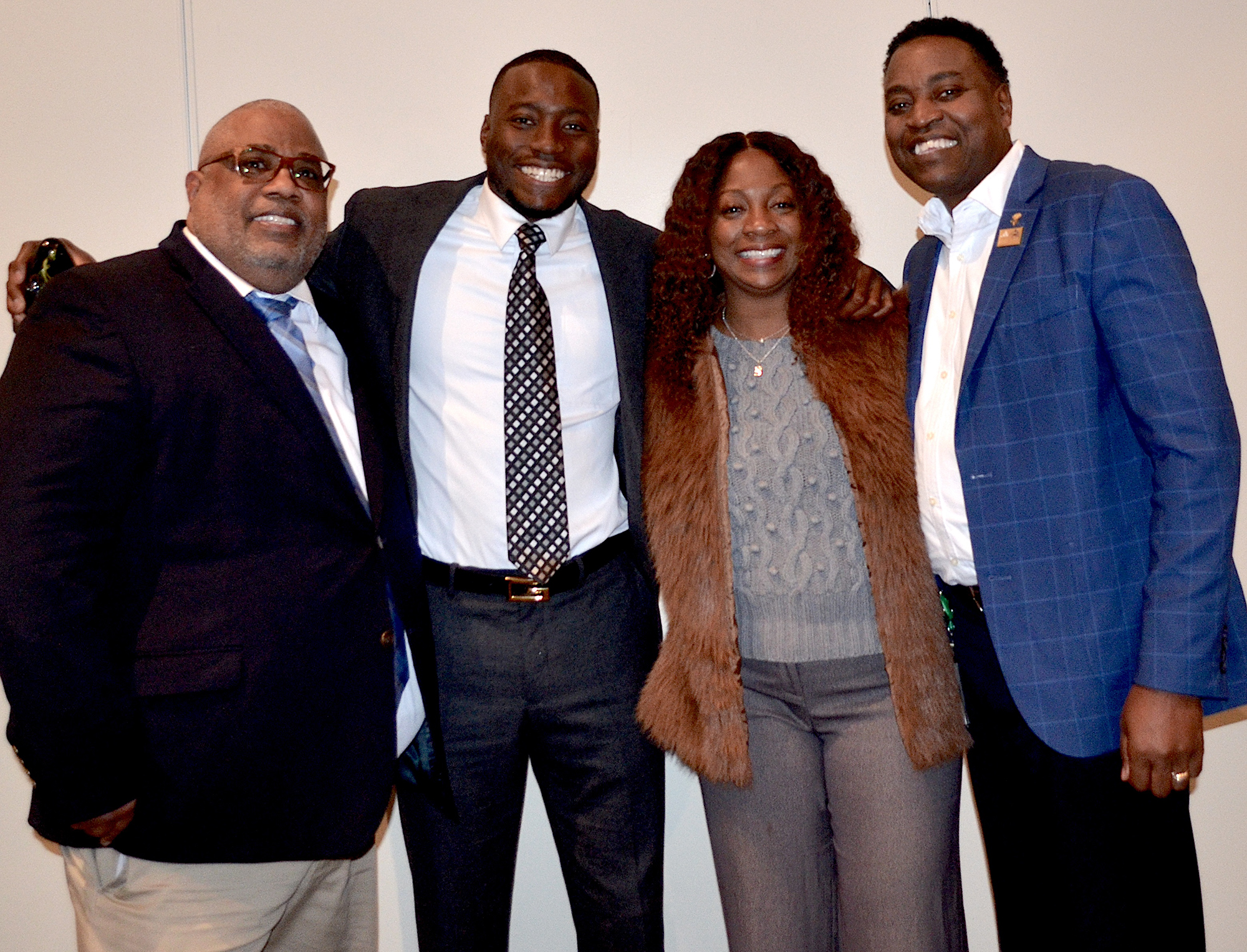 Grant Holloway wParents, Tasha & Stan Holloway and Uncle Al